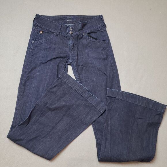 HUDSON Blue Wide Leg Flare Jeans made in USA size 27 dark wash - Picture 7 of 16